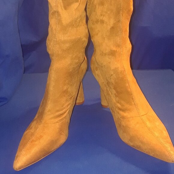 DUERO CATCH  ME IF YOU CAN HEELED BOOTIES-TAN( BRAND NEW !!!!!!!!!!!!!! - Picture 5 of 7